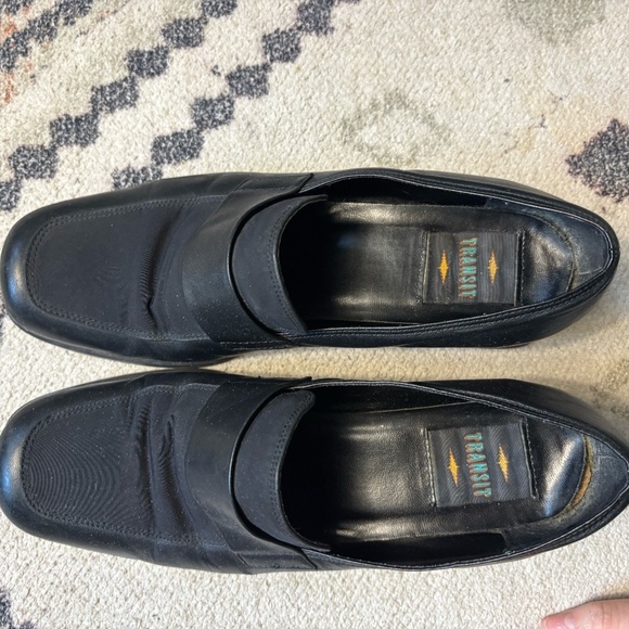 Vintage 90s /y2k black loafer heels - Picture 1 of 9